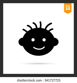 Baby boy's face icon