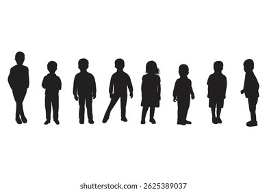 baby boys and girls silhouette