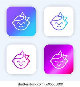 Baby bright purple and blue gradient app icon