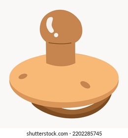 baby brown pacifier vector design illustration icon logo templates.