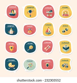 baby bubble speech banner design flat background set, eps10, dummy text
