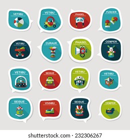 baby bubble speech banner design flat background set, eps10, dummy text