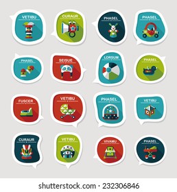 baby bubble speech banner design flat background set, eps10, dummy text