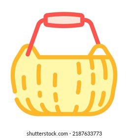baby bucket pumpkin color icon vector. baby bucket pumpkin sign. isolated symbol illustration