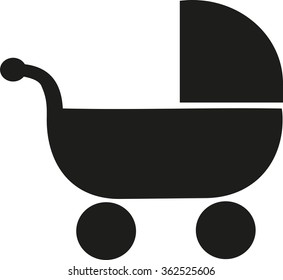 Baby buggy icon