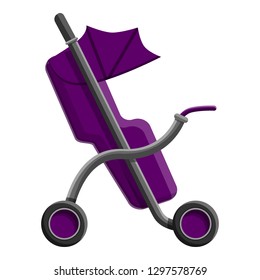 Baby buggy icon. Cartoon of baby buggy vector icon for web design isolated on white background