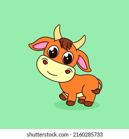 Baby Bull Cute Animal Cartoon Character