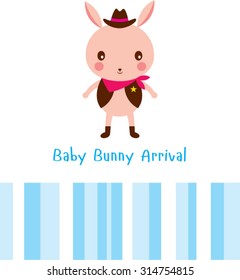 baby bunny arrival card