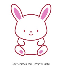 Baby bunny clipart perfect for merchandise