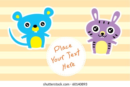 baby bunny and rat
