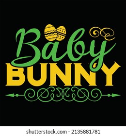 Baby Bunny t shirt design, vector file.