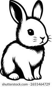 Vector de conejo de bebé: diseño lindo de conejo para Cricut, pegatinas, baby shower y estampados de vivero

