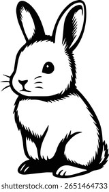 Baby Bunny Vector – Cute Rabbit Design for Cricut, Stickers, Baby Shower, and Nursery Prints

