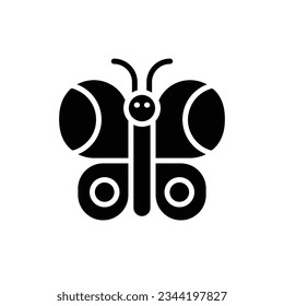 Baby Butterfly Filled Icon Vector Illustration