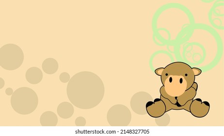 baby camel cartoon background in vector format