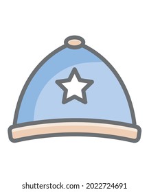 Baby cap fully editable vector icon

