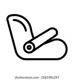 Baby car icon Black and white logo