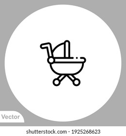 Vector de señalización del icono del coche del bebé,Símbolo, ilustración del logotipo para web y móvil