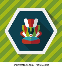 Baby car seat flat icon with long shadow,eps10
