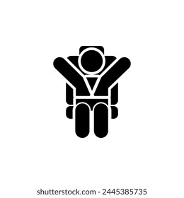 Baby Car Seat flat vector icon. Simple solid symbol isolated on white background