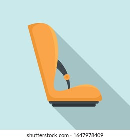 Baby car seat icon. Flat illustration of baby car seat vector icon for web design