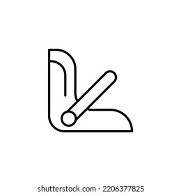 Baby car seat icon. Simple element illustration. Baby car seat concept outline symbol design.