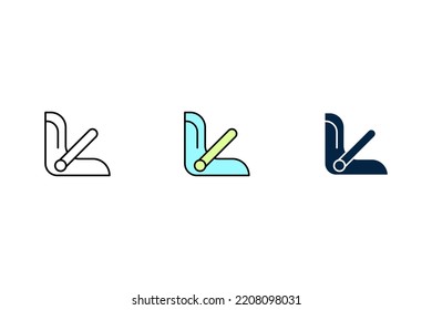 Baby car seat icon. Simple element illustration. Baby car seat concept outline symbol design.