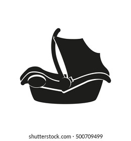 Baby car seat  icon - vector illustration.