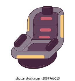 Baby car seat vector cartoon illustration isolated on a white background.
