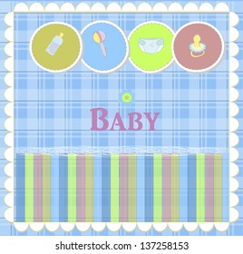 Baby card designs for birthday card newborn and others vector