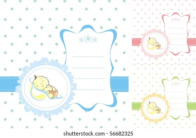 Baby card in different color for your choice