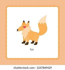 Babykarte mit Fuchs-Flavektor-Vektorgrafik