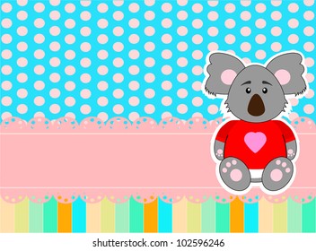 Baby card with Koala bear