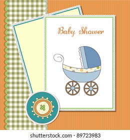 baby card with pram