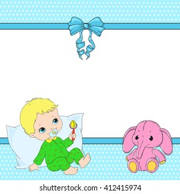 Baby card with space for text