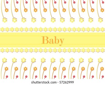 Baby card vector