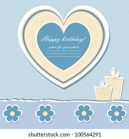 Baby card (vector version eps 8). Perfect for invitation, greeting, birthday, label, frame, congratulations, design, postcard, gift and etc.