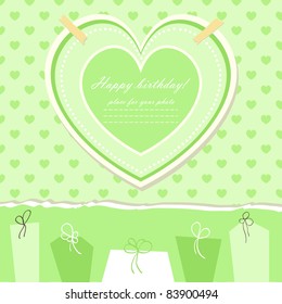 Baby card (vector version eps 8). Perfect for invitation, greeting, birthday, label, frame, congratulations, design, postcard, gift and etc.