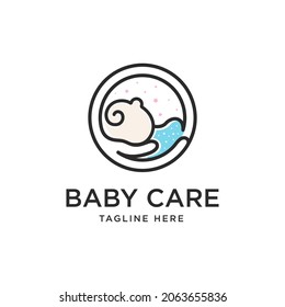 Baby Care logo for babyshop design template