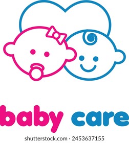 Babypflege-Logo-Design, Mama- und Babypflege-Logo-Design, 