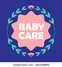baby care logo design.symbolizing ones organization.It is design that is used by an organization for it's letterhead,advertising material,and signs as an emblem.