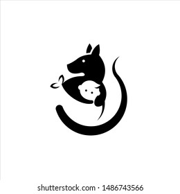 Baby Care Logo Fun Illustration Kangaroo Design Template. Animal Icon Inspiration, Print Art Or Cute Sticker Idea