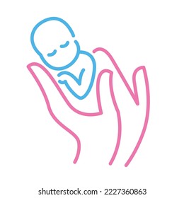 baby care logo icon vector illustration emblem design