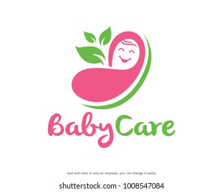 Baby Care Logo Template Design Vector, Emblem, Design Concept, Creative Symbol, Icon
