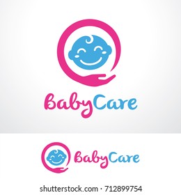 Baby Care Logo Template Design Vector, Emblem, Design Concept, Creative Symbol, Icon