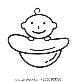 Baby care logo vector icon template