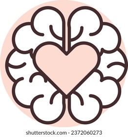 Baby care mental health, illustration or icon, vector on white background.