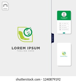 baby care parenting logo template vector illustration and logo inspiration, get free business card design
