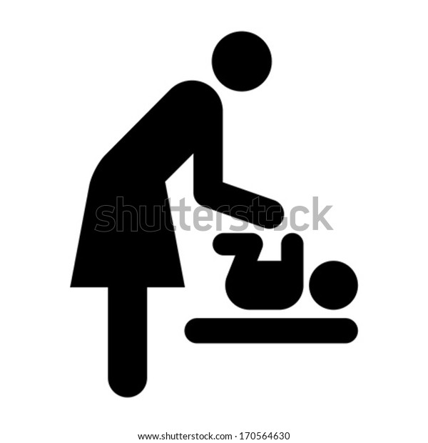 Baby Care Room Symbol Mother Room Stock Vector (Royalty Free) 170564630 ...