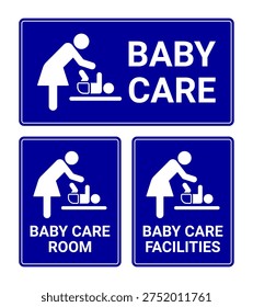 Baby care sign collection vector illustration